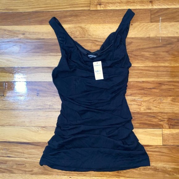 LAST CHANCE -NWT Express sleeveless scrunched shirt XS - Picture 2 of 6